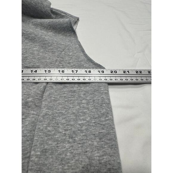 New New Dylan Hooded Open Front Cardigan Sweater Vest Womens M Gray Faux Fur - Picture 7 of 11